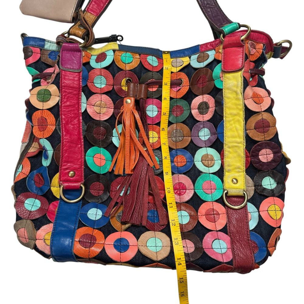 Ameri Leather Lloyd Leather Tote Boho Purse Lambs… - image 4